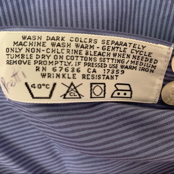 Blue Striped YvesSaintLaurent Button Up - Picture 4 of 5